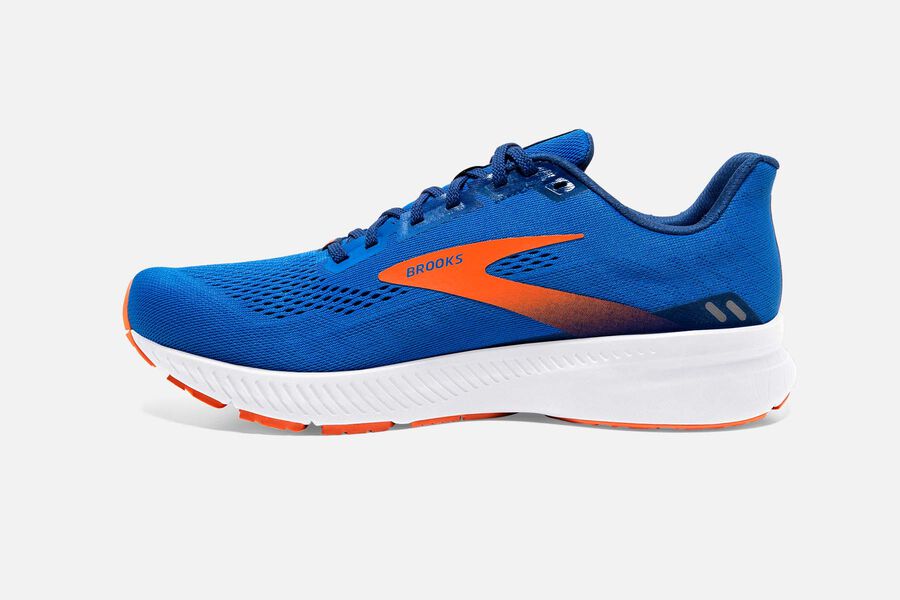 Launch 8 Road Brooks Running Shoes NZ Mens - Blue/Orange - GKFBOV-721